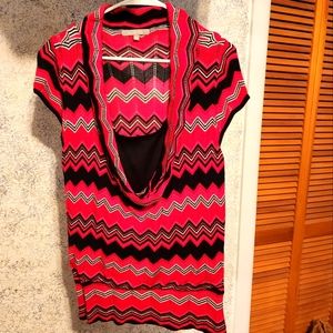 NY Collection Scoop Neck Short Sleeve Sweater, XL